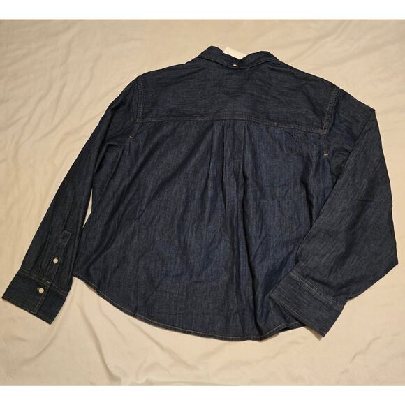 Free Assembly XXL Denim Crop Utility Shirt - Picture 3 of 8
